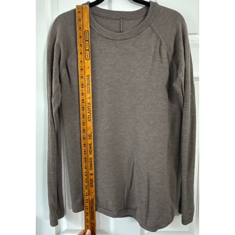 Lululemon Lotus Long Sleeve Raglan Crew Neck Knit Sweater Logo Size Small - Picture 5 of 7